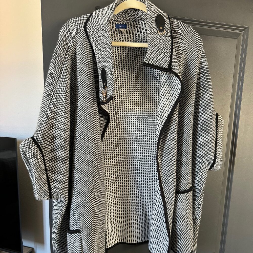 Black and White Poncho